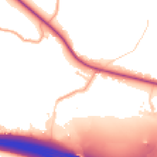 Daytime road noise heatmap for SO16 7JJ