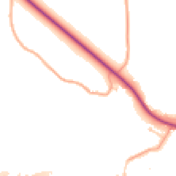 Daytime road noise heatmap for SO16 7JP
