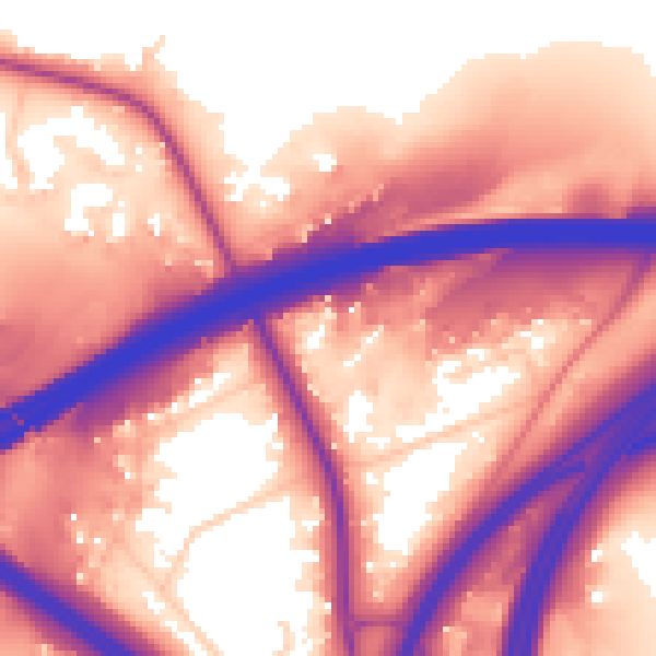 Daytime road noise heatmap for SO16 7JS