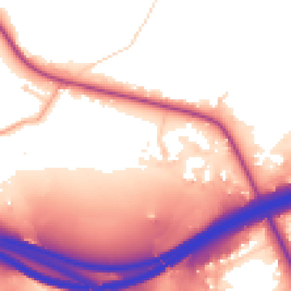 Daytime road noise heatmap for SO16 7JZ