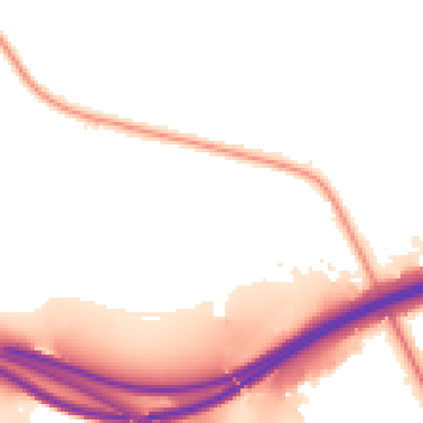 Night-time road noise heatmap for SO16 7JZ