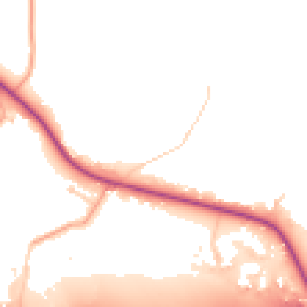 Daytime road noise heatmap for SO16 7LB