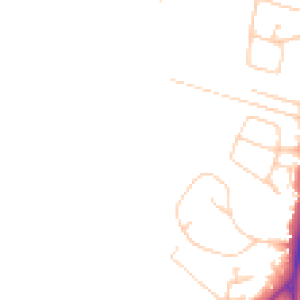 Daytime road noise heatmap for SO16 7LE