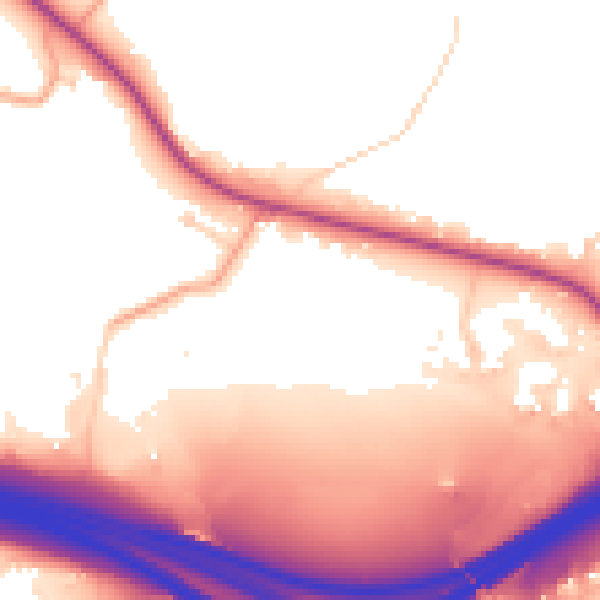 Daytime road noise heatmap for SO16 7LQ