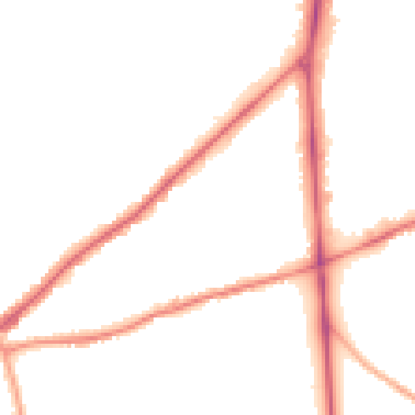 Night-time road noise heatmap for SO16 7NE