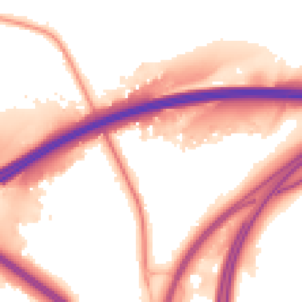 Night-time road noise heatmap for SO16 7QH