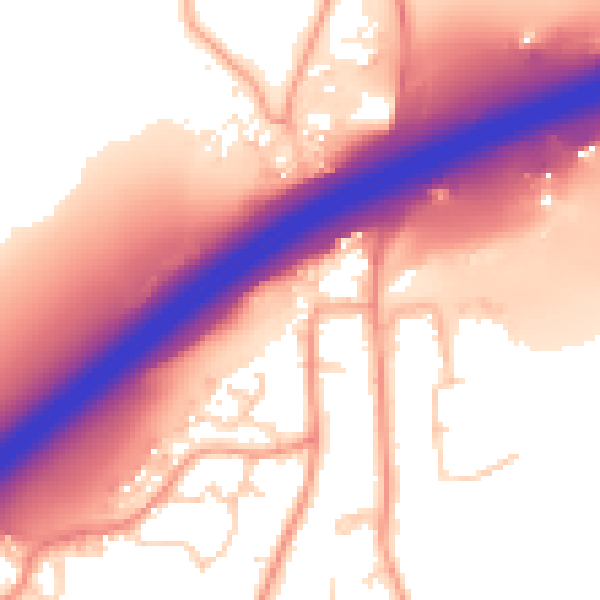 Daytime road noise heatmap for SO16 8AW