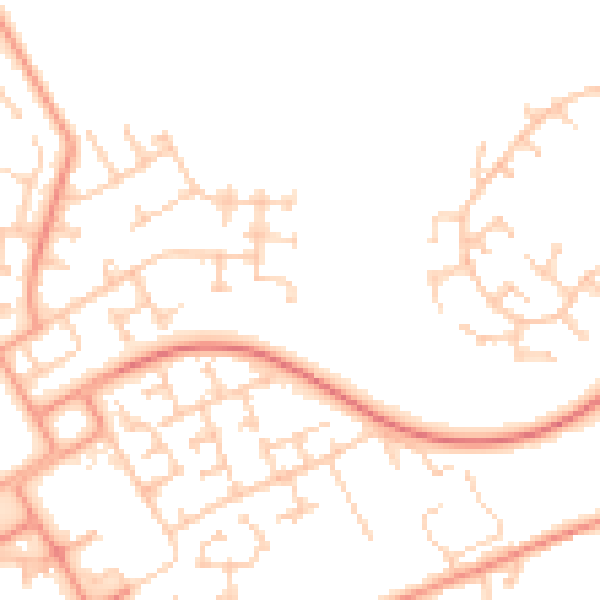 Daytime road noise heatmap for SO16 8DA
