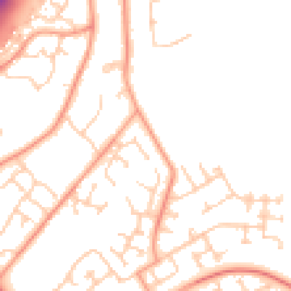 Daytime road noise heatmap for SO16 8DT