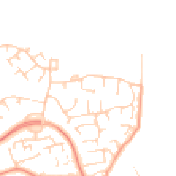 Daytime road noise heatmap for SO16 8ER