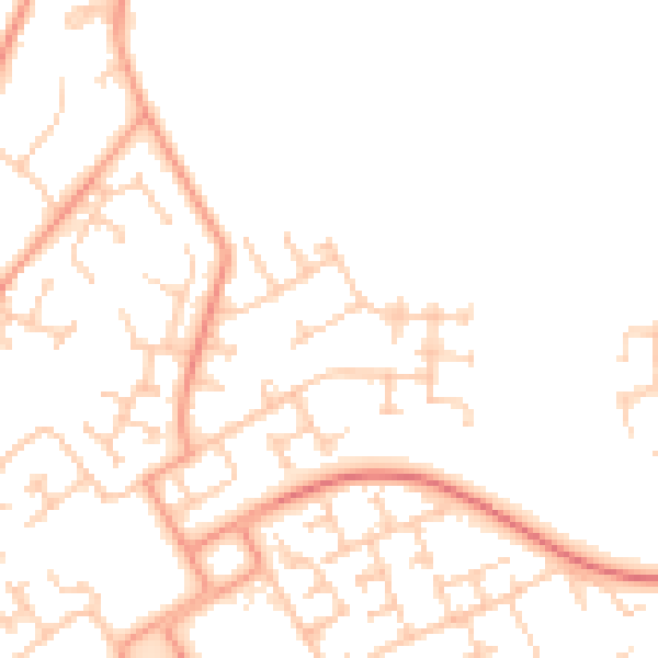 Daytime road noise heatmap for SO16 8GU