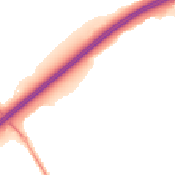 Night-time road noise heatmap for SO16 8JU