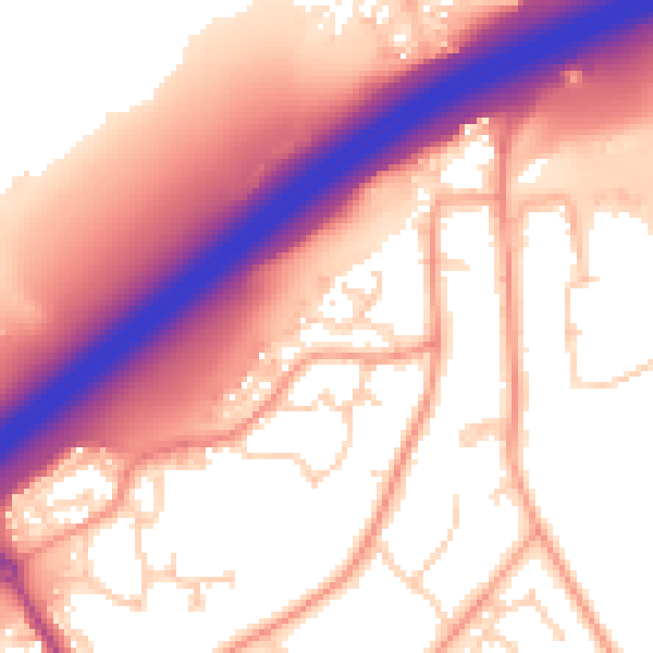 Daytime road noise heatmap for SO16 8JX
