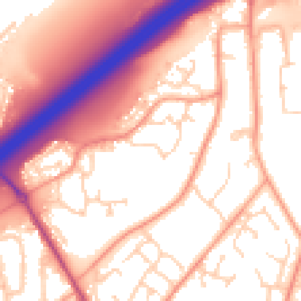 Daytime road noise heatmap for SO16 8LH