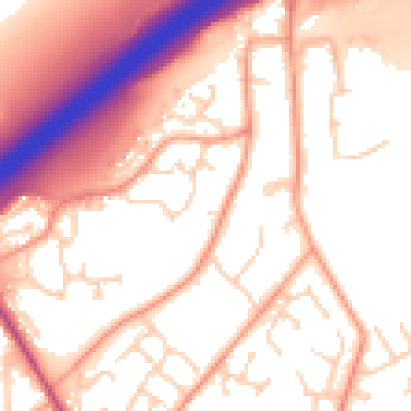 Daytime road noise heatmap for SO16 8LJ