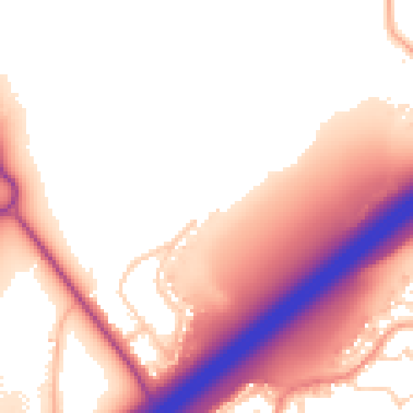 Daytime road noise heatmap for SO16 8LW