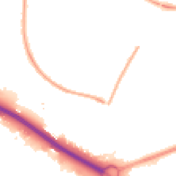Night-time road noise heatmap for SO16 9BY