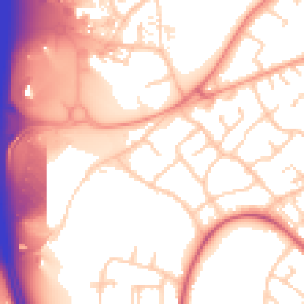 Daytime road noise heatmap for SO16 9LH