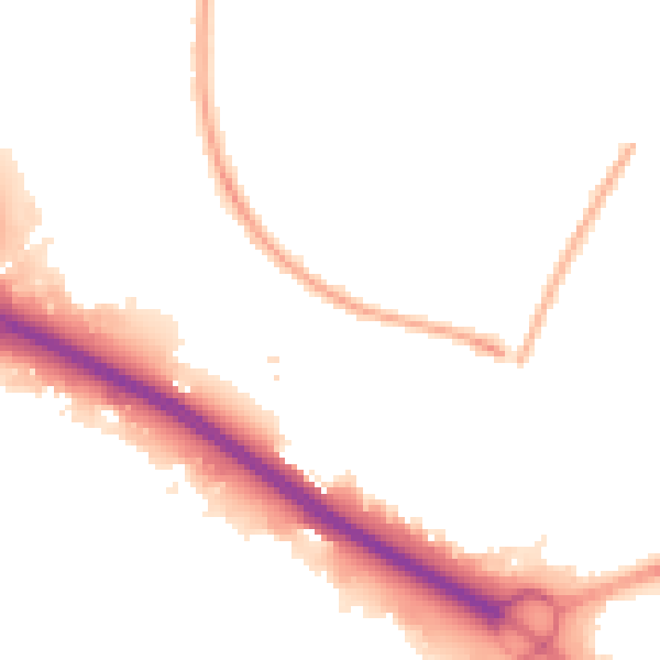Night-time road noise heatmap for SO16 9SB