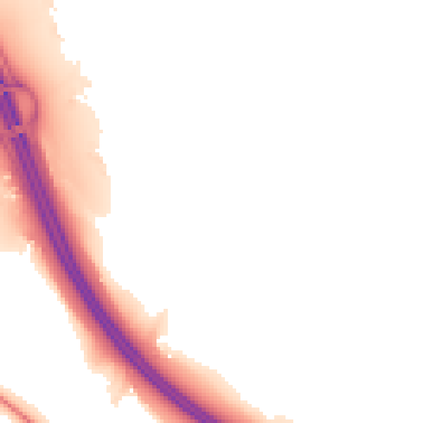 Night-time road noise heatmap for SO31 1AB