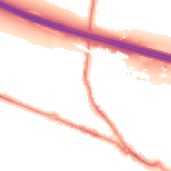 Night-time road noise heatmap for SO31 1AY