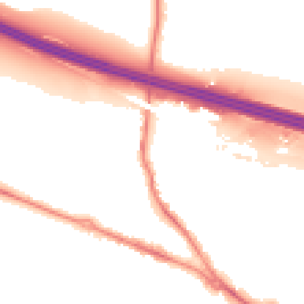 Night-time road noise heatmap for SO31 1BA
