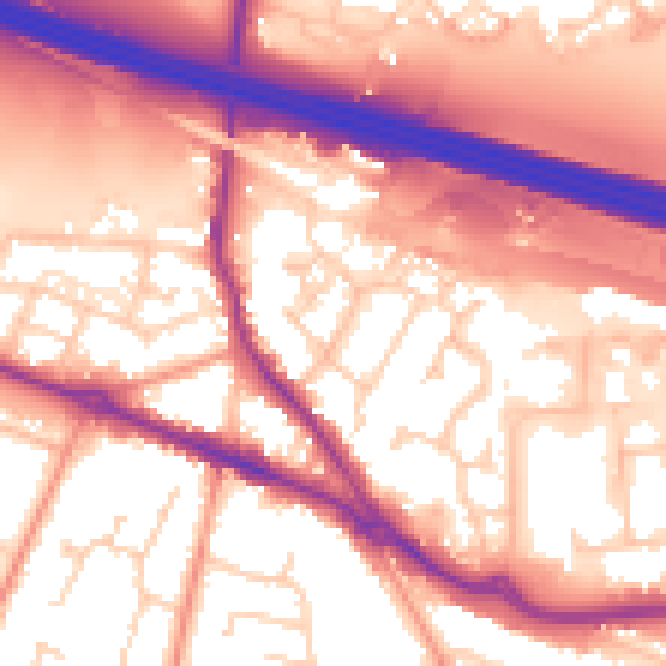 Daytime road noise heatmap for SO31 1BD