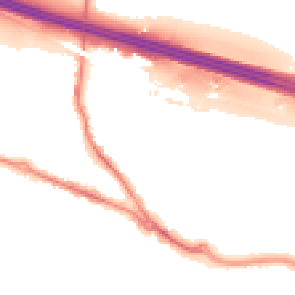 Night-time road noise heatmap for SO31 1BE