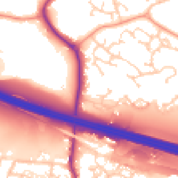 Daytime road noise heatmap for SO31 1BG