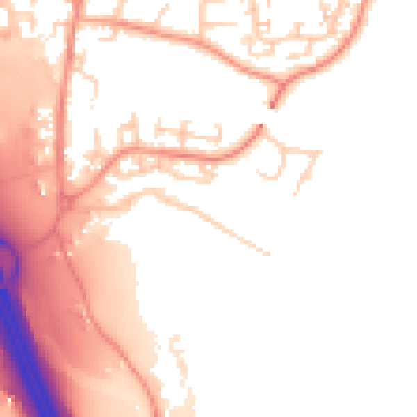 Daytime road noise heatmap for SO31 1BH