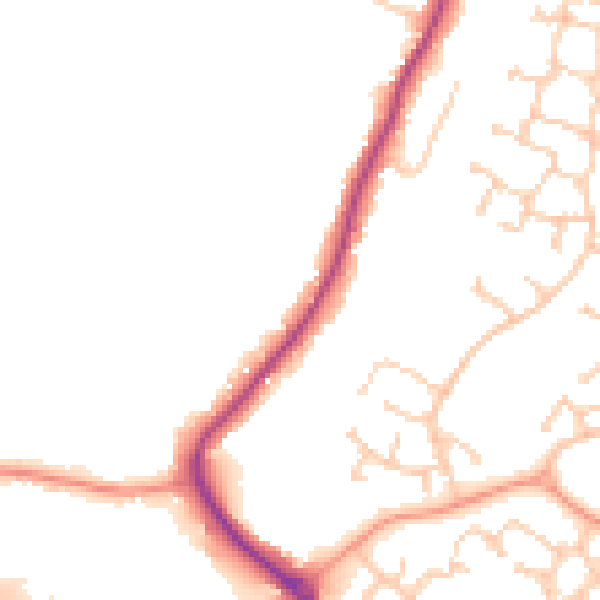 Daytime road noise heatmap for SO31 1BJ