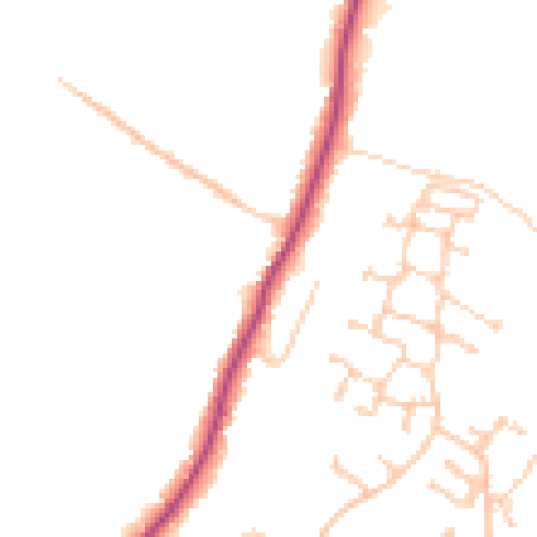 Daytime road noise heatmap for SO31 1BP