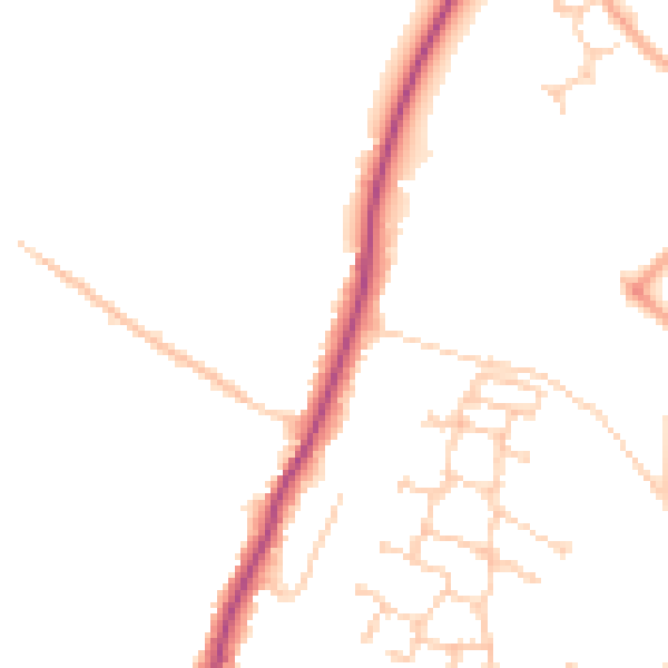 Daytime road noise heatmap for SO31 1BS