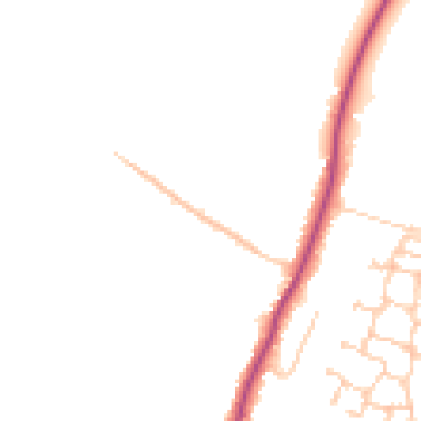 Daytime road noise heatmap for SO31 1BT