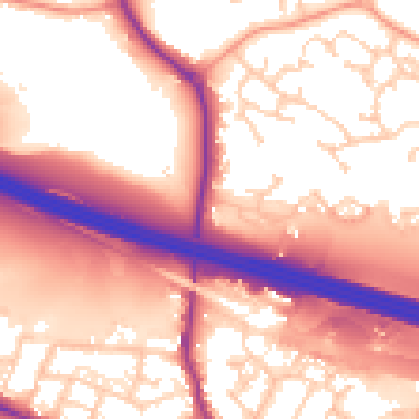 Daytime road noise heatmap for SO31 1BU