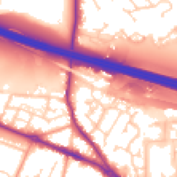 Daytime road noise heatmap for SO31 1BX
