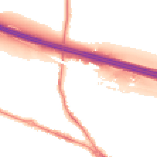Night-time road noise heatmap for SO31 1BX