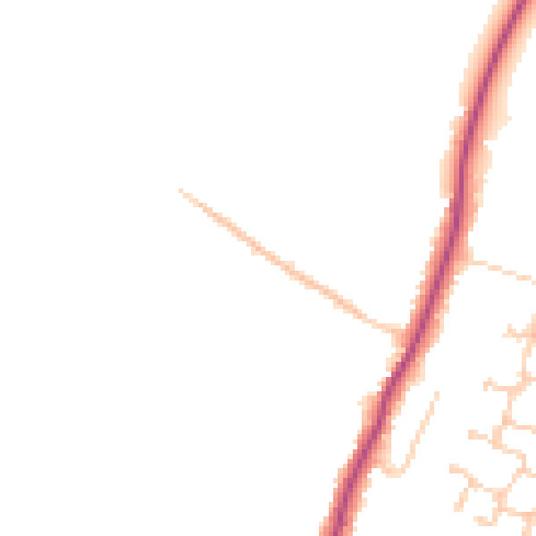 Daytime road noise heatmap for SO31 1BY