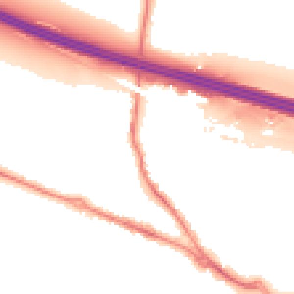 Night-time road noise heatmap for SO31 1BZ