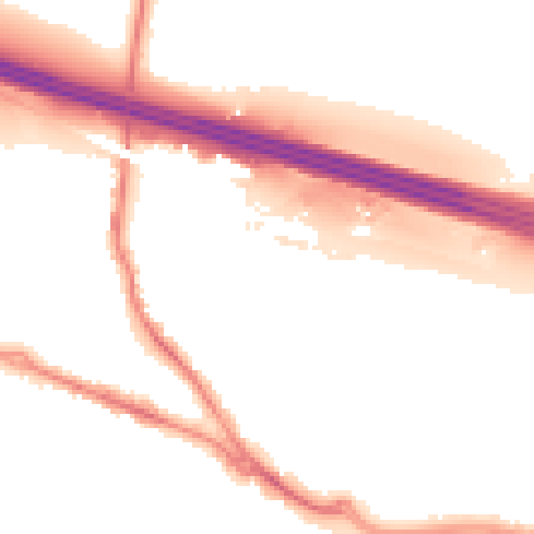 Night-time road noise heatmap for SO31 1DA