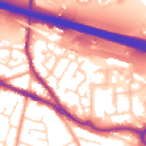 Daytime road noise heatmap for SO31 1DB
