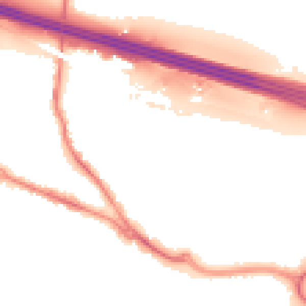 Night-time road noise heatmap for SO31 1DB