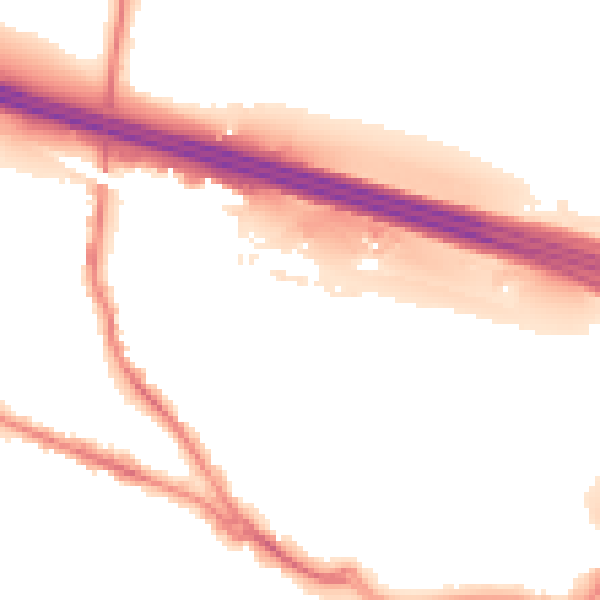 Night-time road noise heatmap for SO31 1DD
