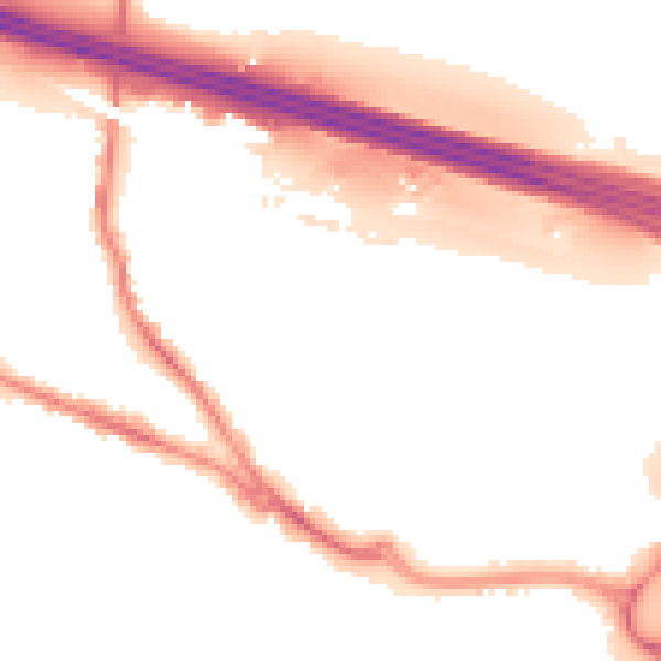 Night-time road noise heatmap for SO31 1DE