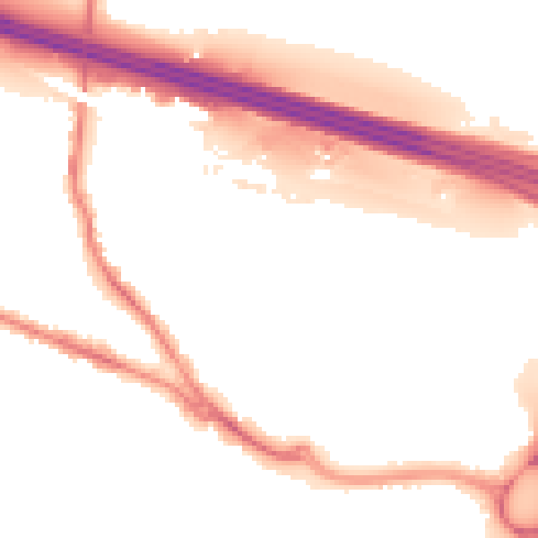 Night-time road noise heatmap for SO31 1DG