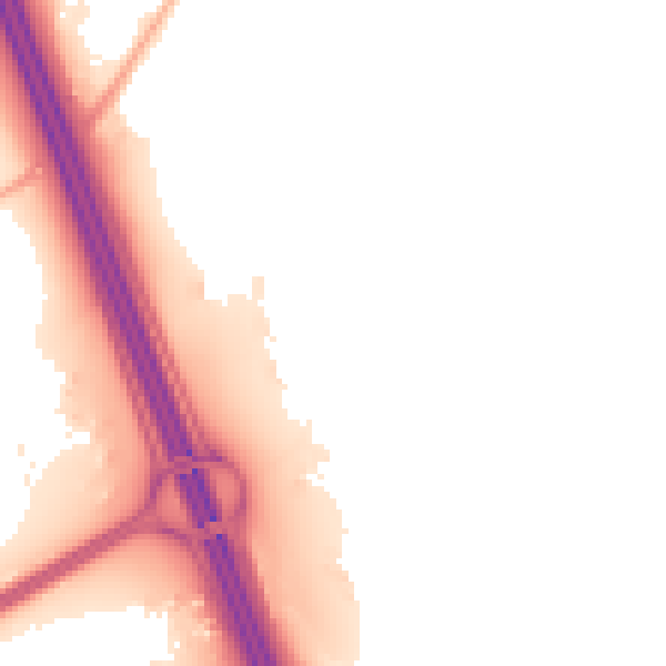 Night-time road noise heatmap for SO31 1DL