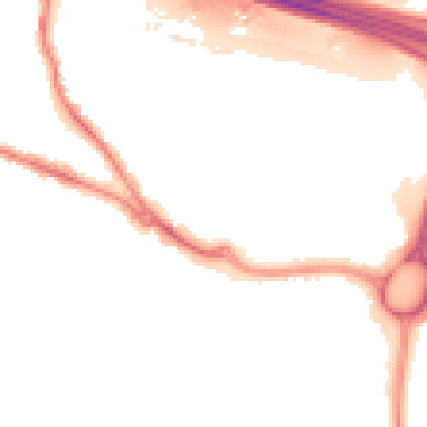 Night-time road noise heatmap for SO31 1DN