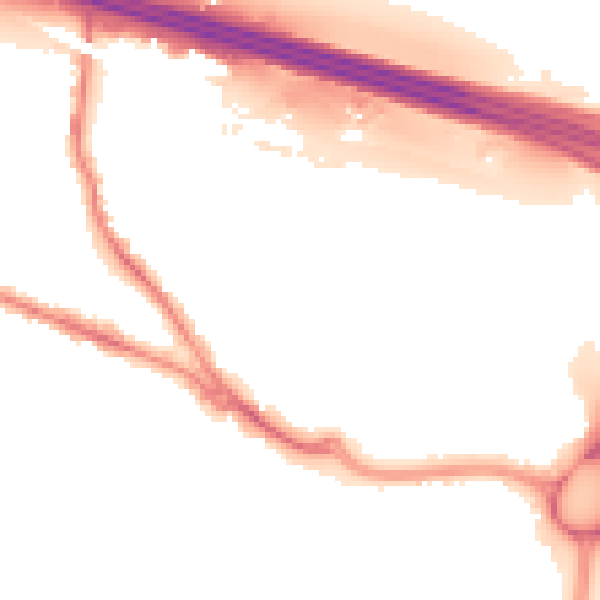 Night-time road noise heatmap for SO31 1DQ