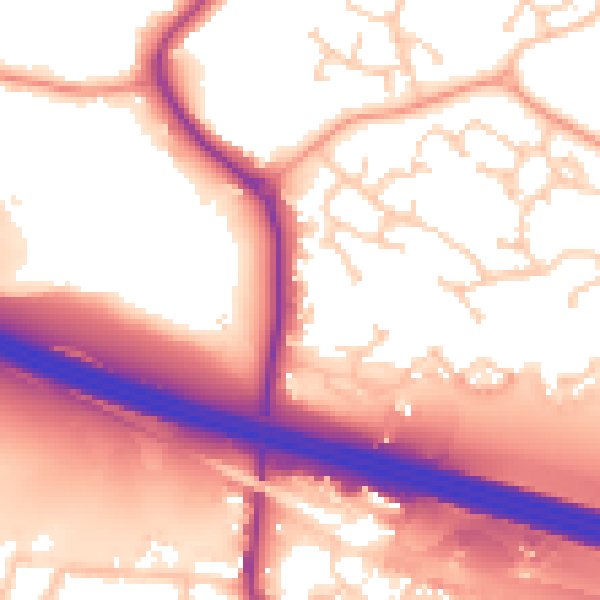 Daytime road noise heatmap for SO31 1DR
