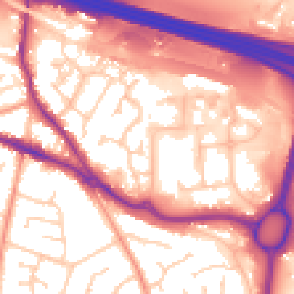 Daytime road noise heatmap for SO31 1DS